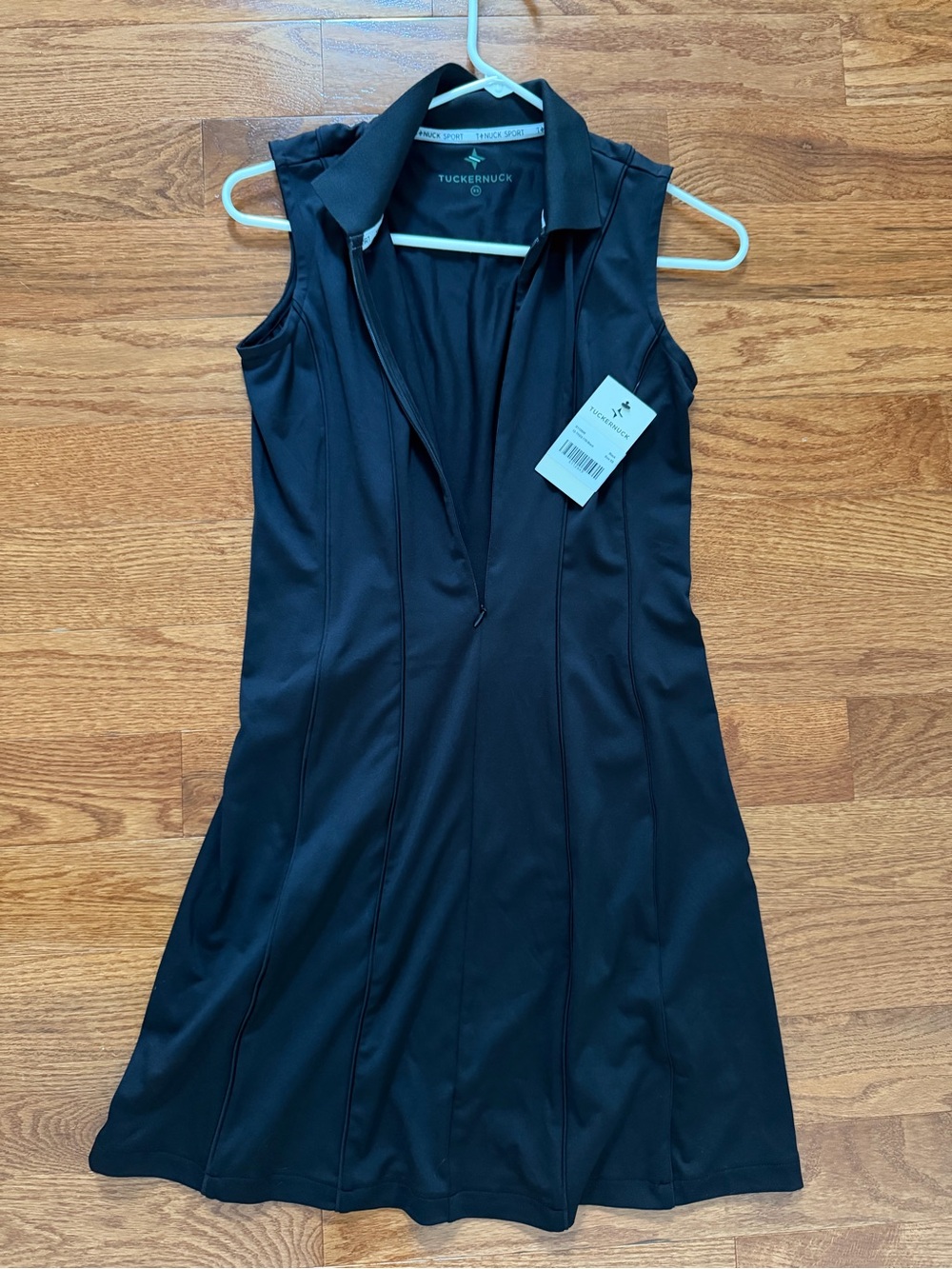 Tuckernuck Black Sleeveless Polo Dress